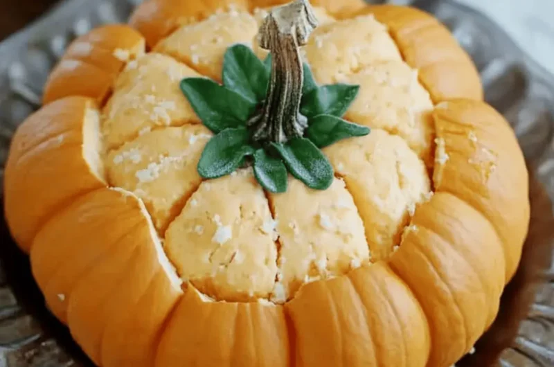 Delicious Pumpkin-Shaped Cheeseball for Festive Gatherings 1 Pumpkin-Shaped Cheeseball