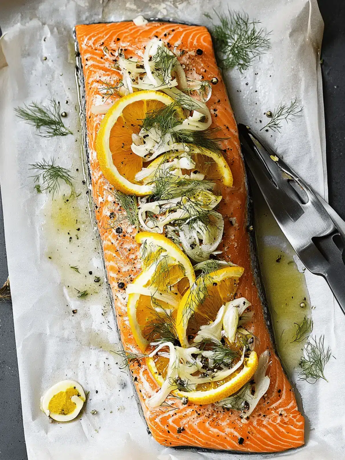 Slow Roasted Salmon with Fennel and Orange
