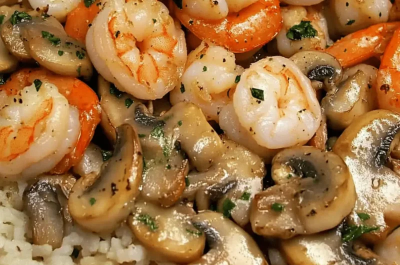 Stir Fried Shrimp and Mushrooms