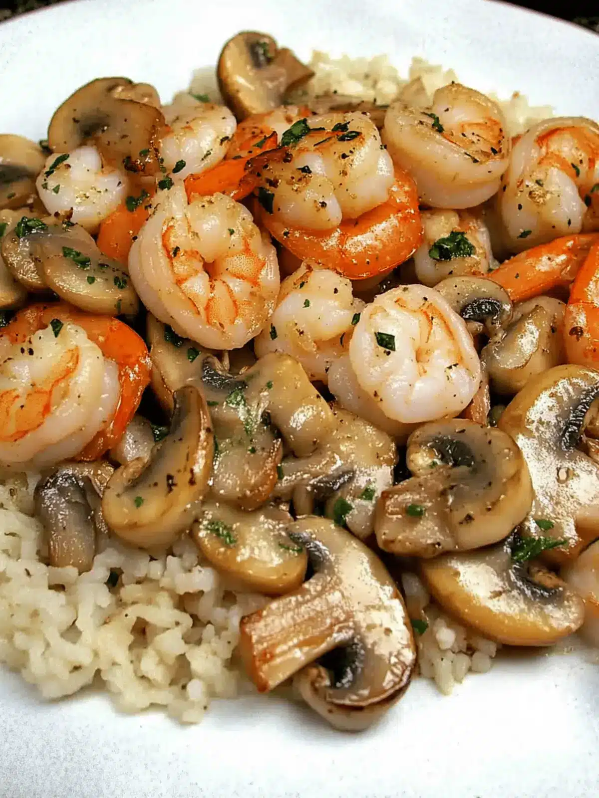 Stir Fried Shrimp and Mushrooms