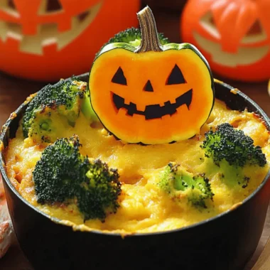 Halloween Japanese kabocha pumpkin gratin