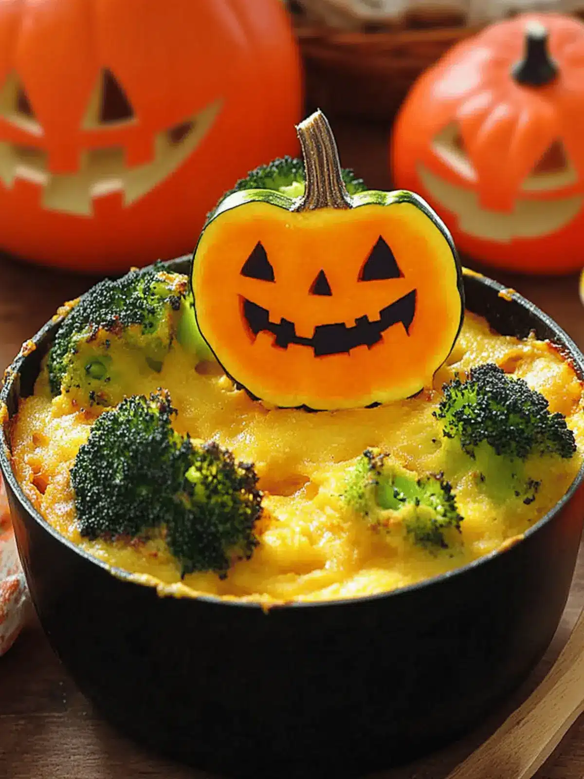 Halloween Japanese kabocha pumpkin gratin