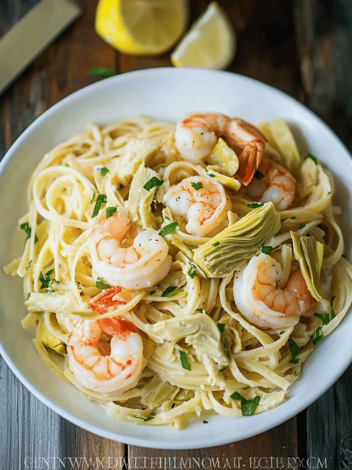 Shrimp and Artichoke Linguine Recipe