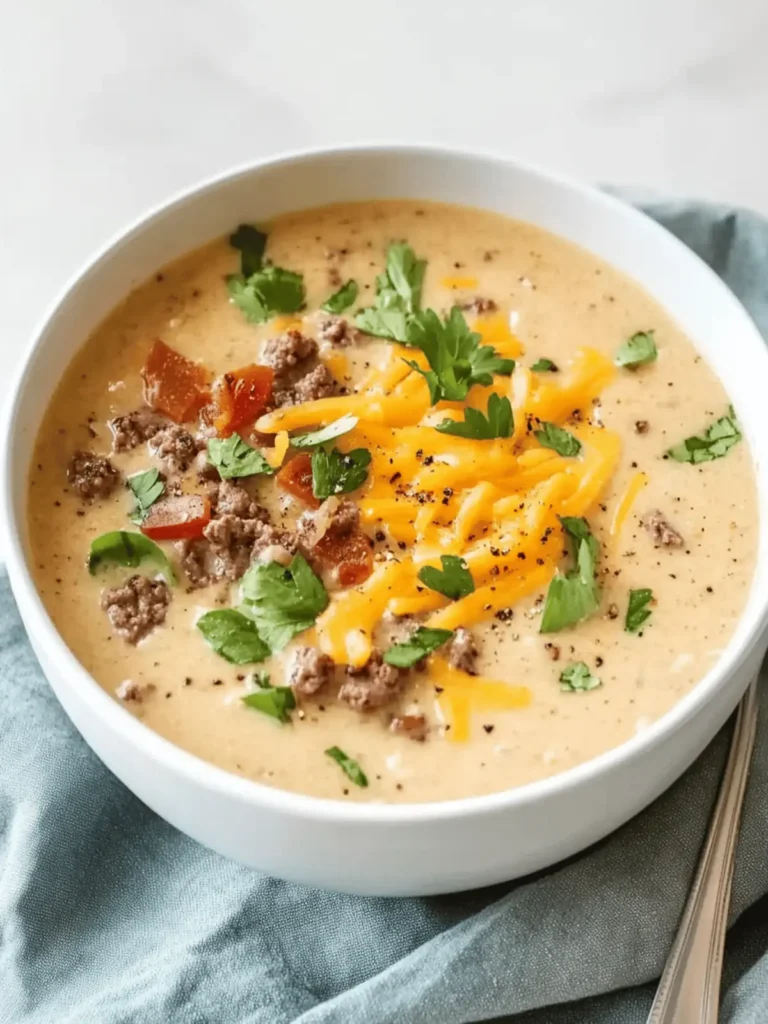Delicious Cheeseburger Soup That'll Make Your Taste Buds Dance 3 Cheeseburger Soup