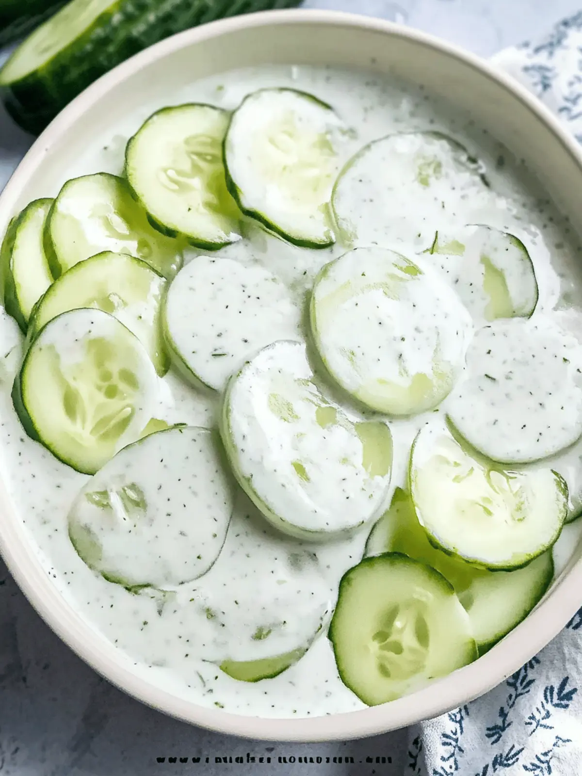 Creamy Cucumbers: Your Go-To Refreshing Summer Salad 3 Creamy Cucumbers