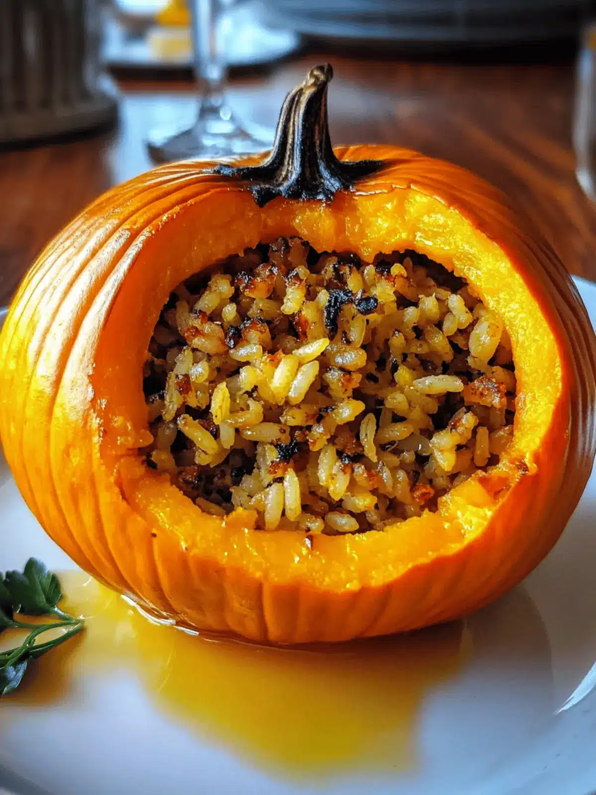 Roasted Stuffed Pumpkin Rice: A Cozy Fall Delight 3 Roasted Stuffed Pumpkin Rice