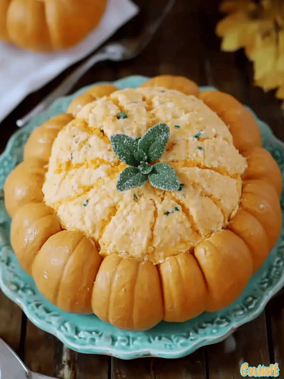 Delicious Pumpkin-Shaped Cheeseball for Festive Gatherings 4 Pumpkin-Shaped Cheeseball