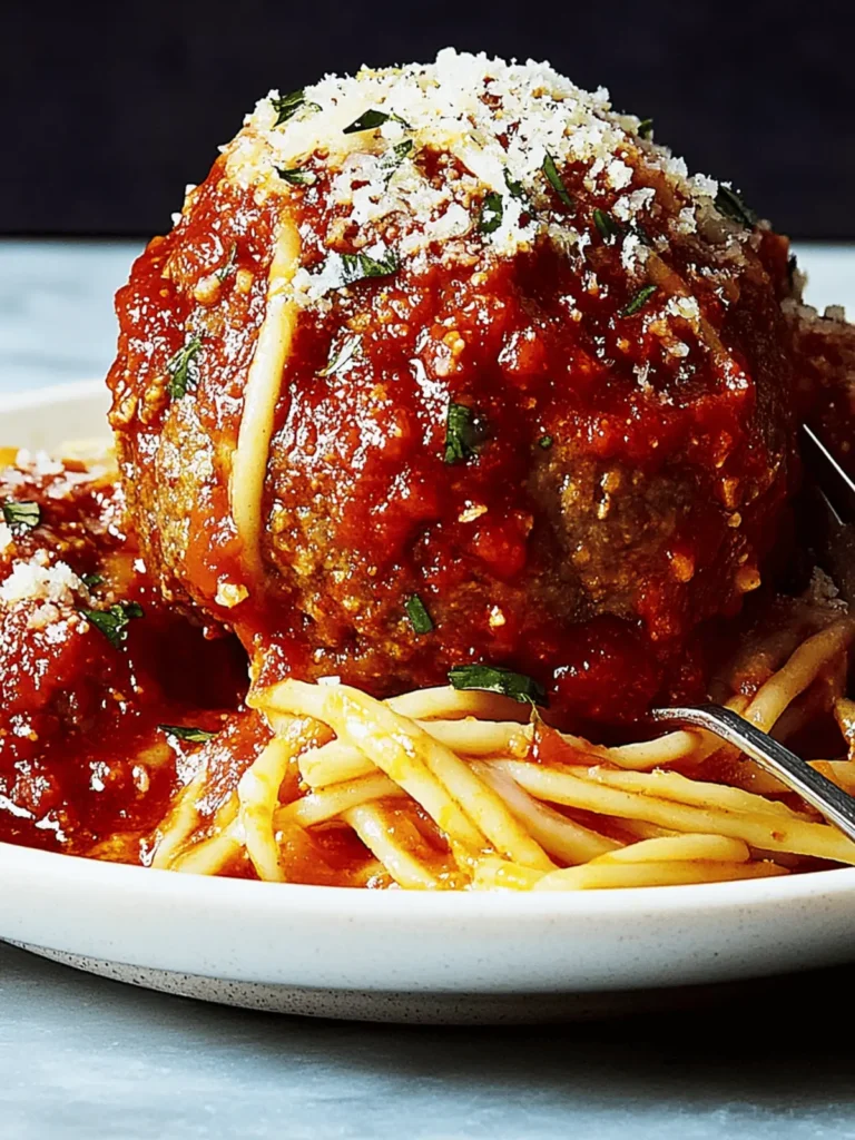Monster Meatballs in Marinara: Comfort Food Made Easy 2 Monster Meatballs