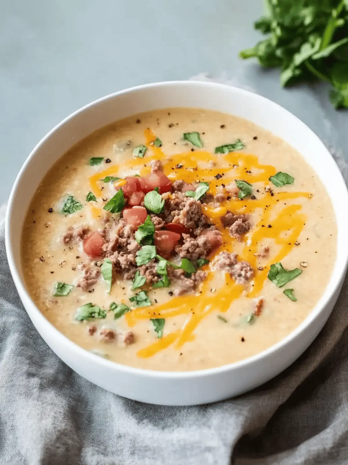 Cheeseburger Soup