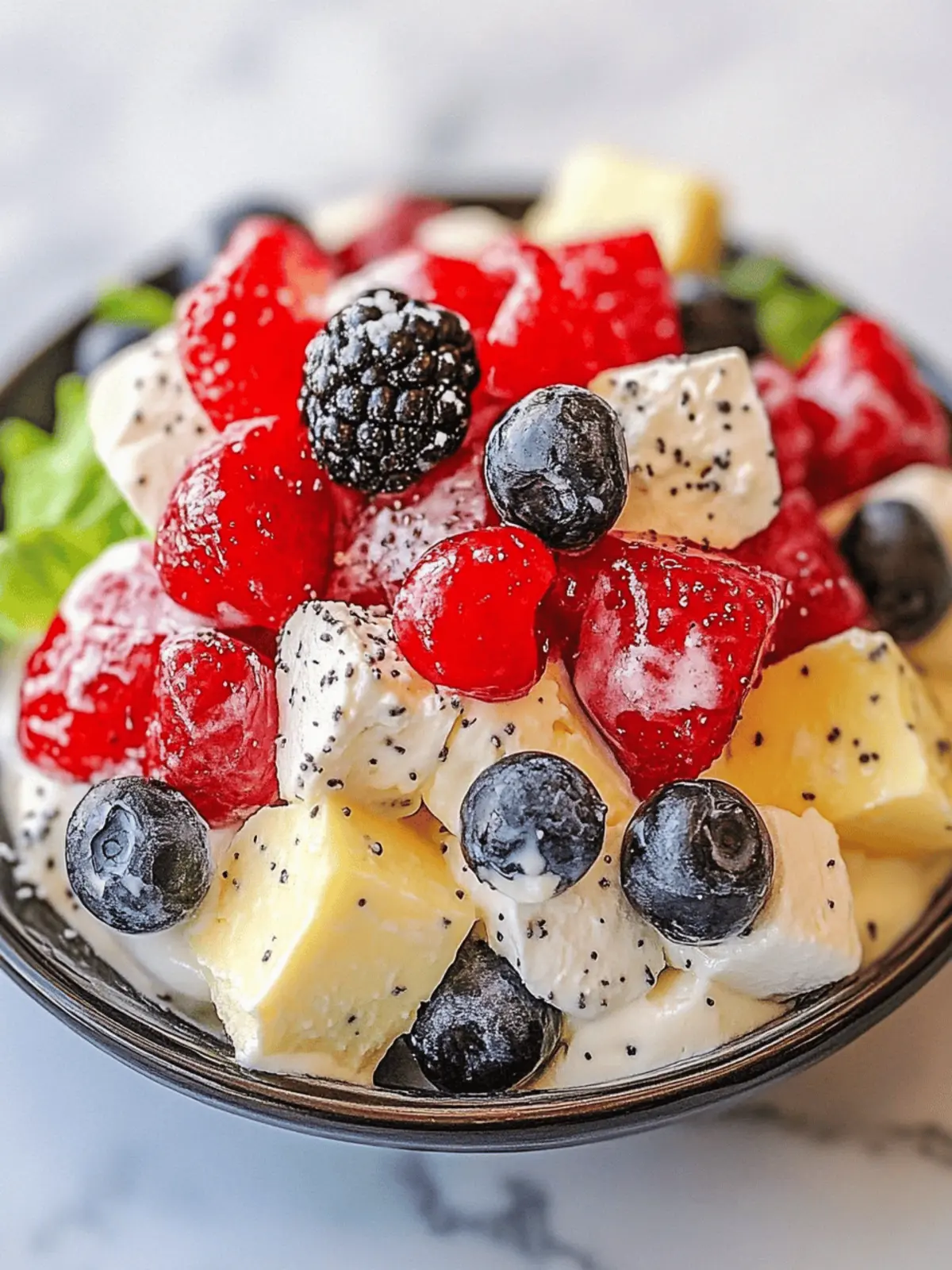 Red, White & Blue Cheesecake Delight