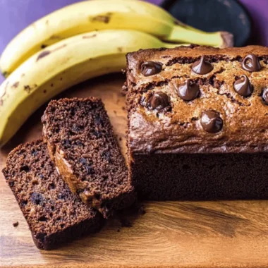 Chocolate Chocolate Chip Sour Cream Banana Bread
