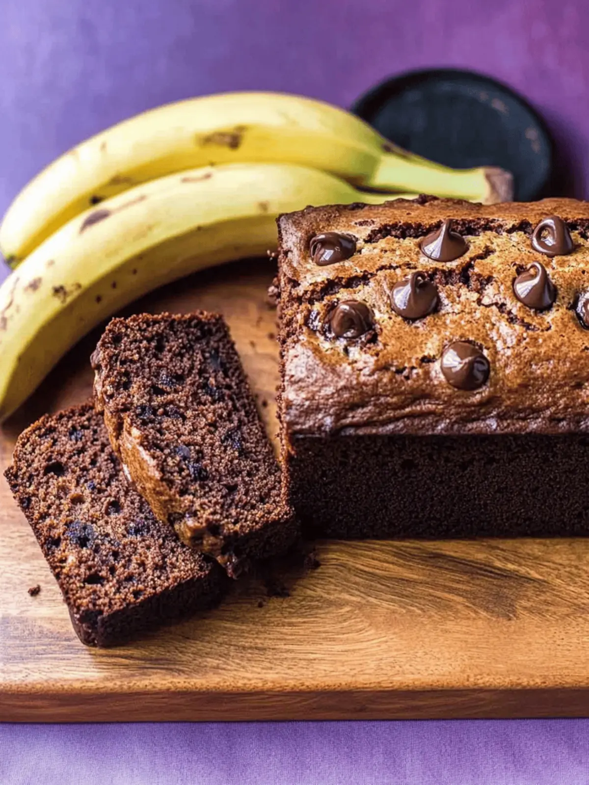 Chocolate Chocolate Chip Sour Cream Banana Bread