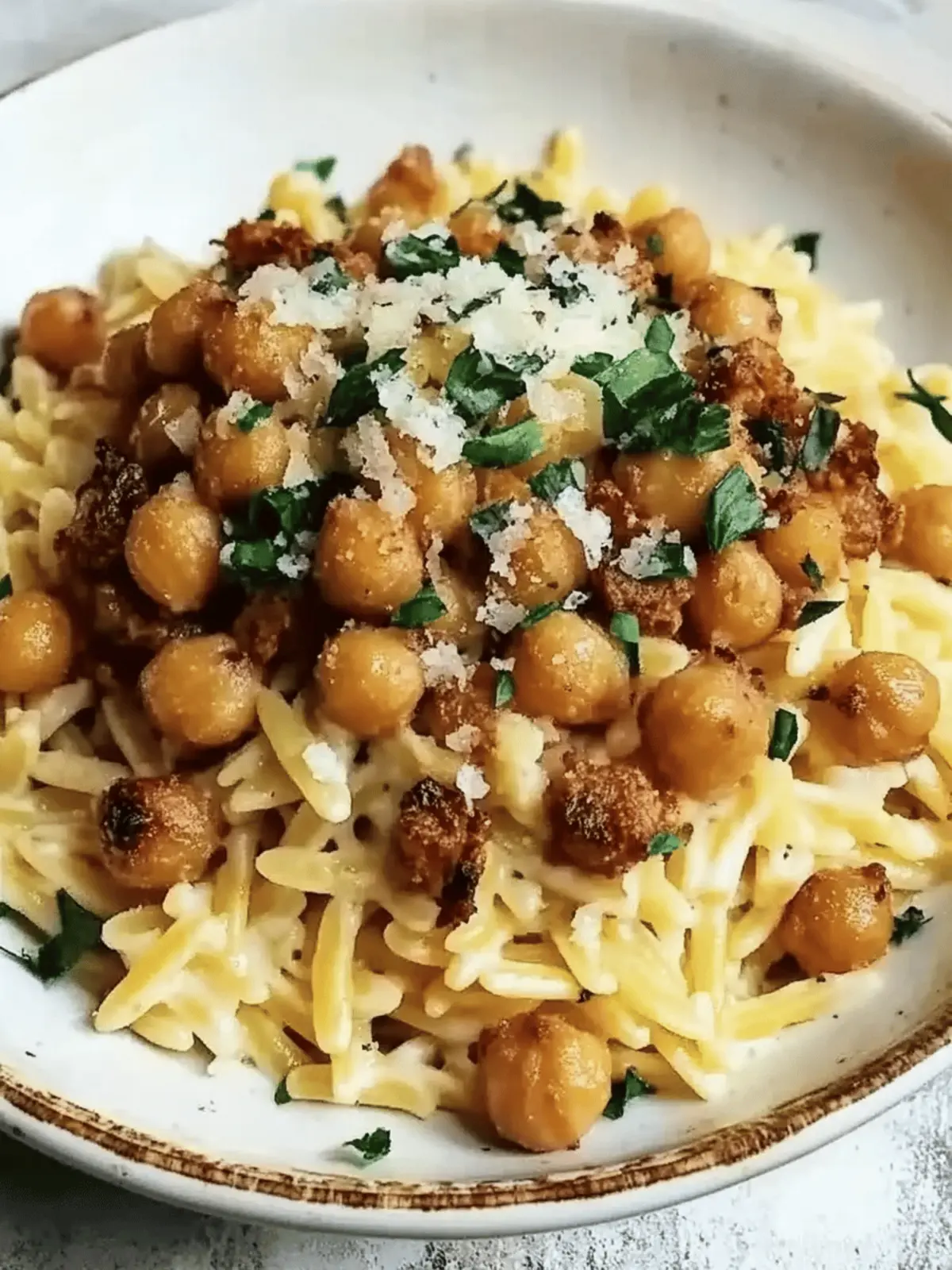Delicious Creamy Lemon Ricotta Orzo with Garlic-Roasted Chickpeas 4 Creamy Lemon Ricotta Orzo with Garlic-Roasted Chickpeas: An Incredible 5-Star Recipe