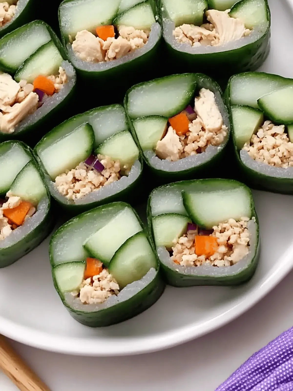 Easy Chicken Cucumber Sushi