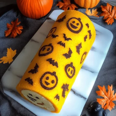 Sweet Halloween Pumpkin Roll