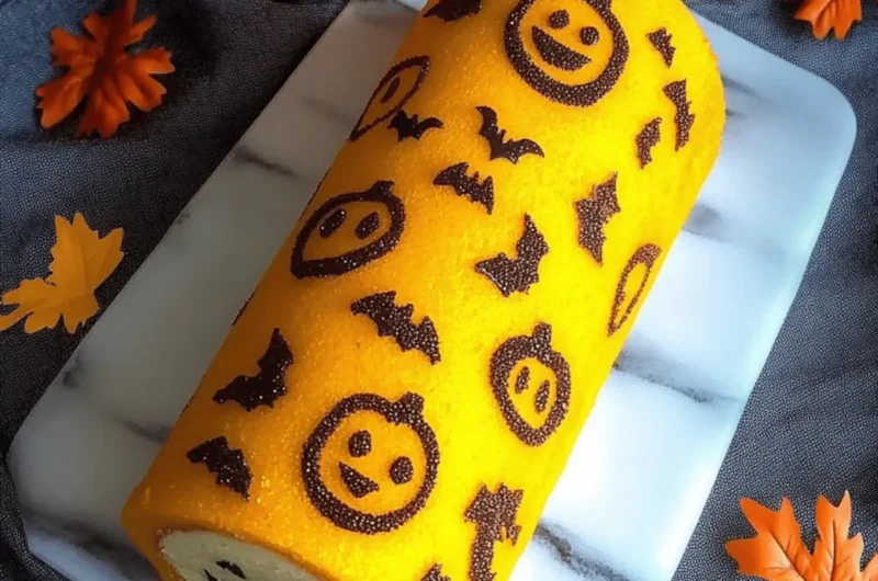 Sweet Halloween Pumpkin Roll