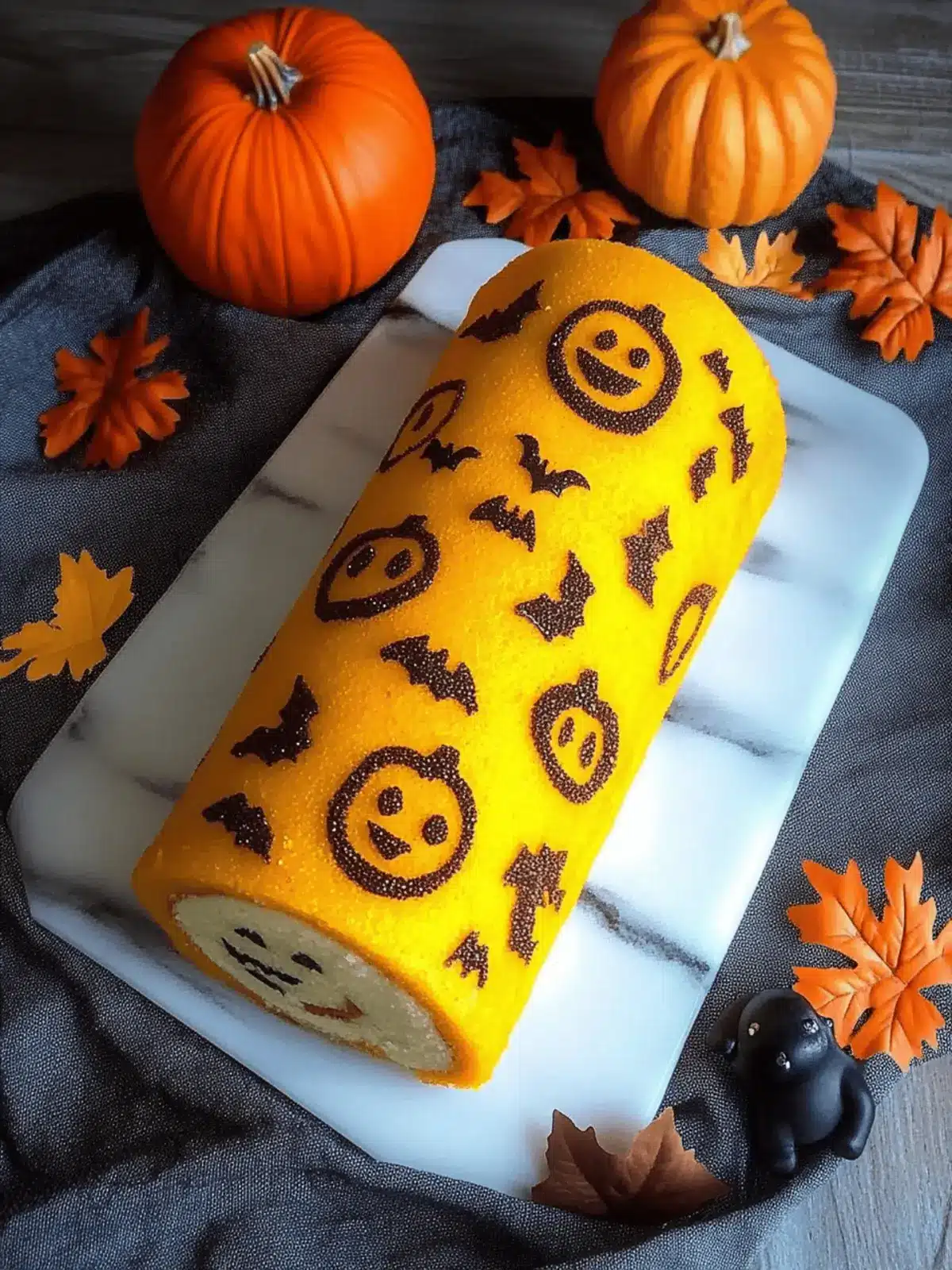 Sweet Halloween Pumpkin Roll