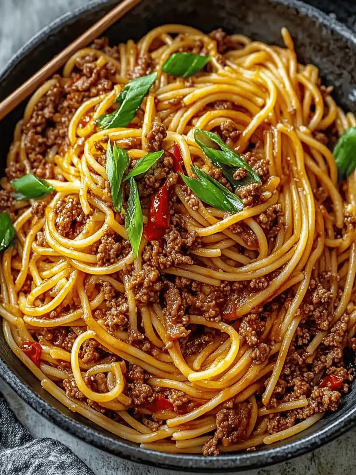 Classic Asian-Style Ground Beef Spaghetti in 20 Minutes! 4 Classic Asian-Style Ground Beef Spaghetti
