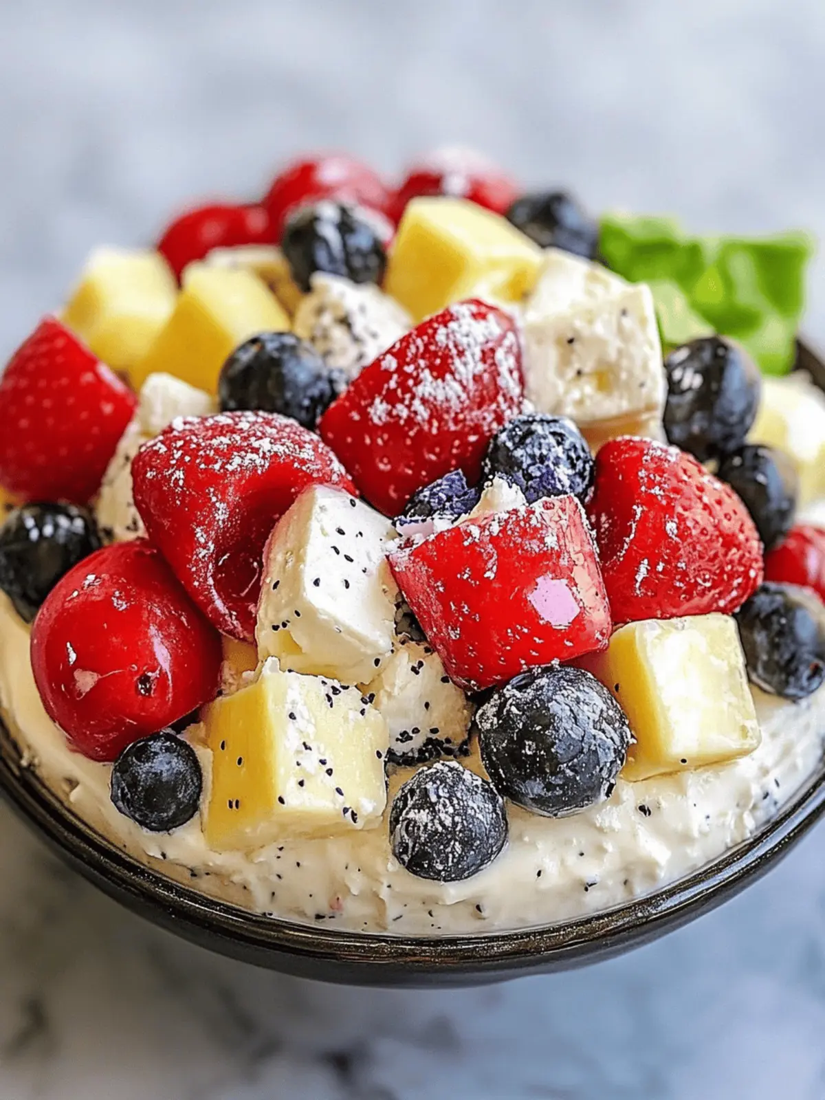 Red, White & Blue Cheesecake Delight