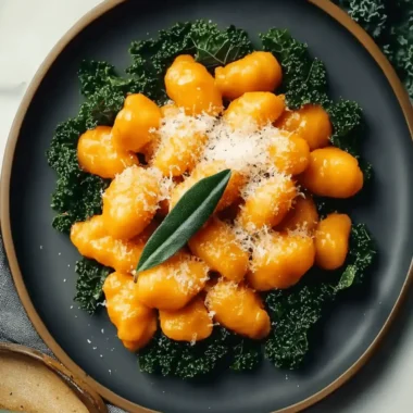 Homemade Pumpkin and Kale Gnocchi