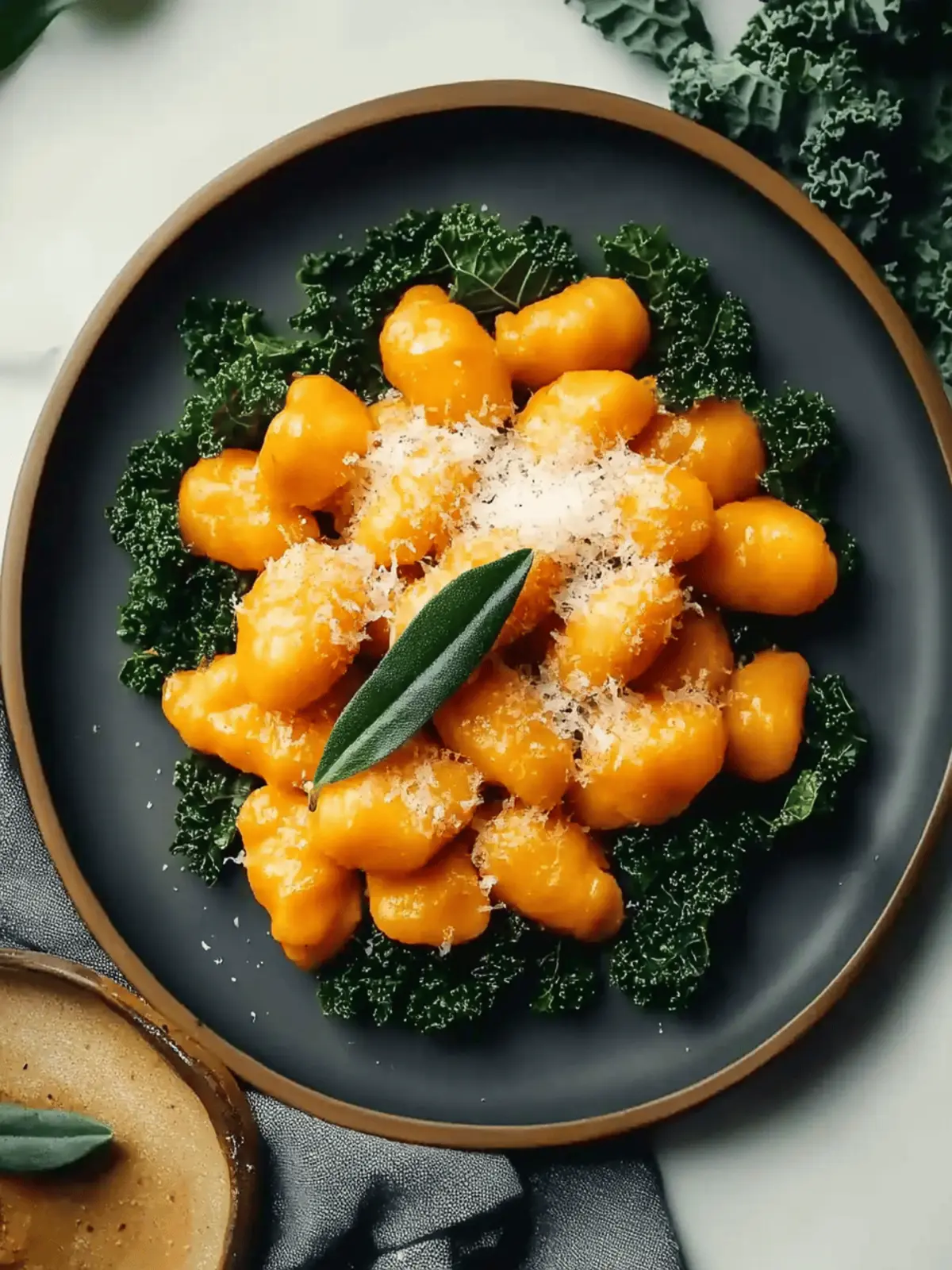 Homemade Pumpkin and Kale Gnocchi