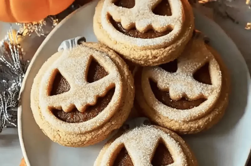 Irresistible Halloween Jack-O’-Lantern Sandwich Cookies