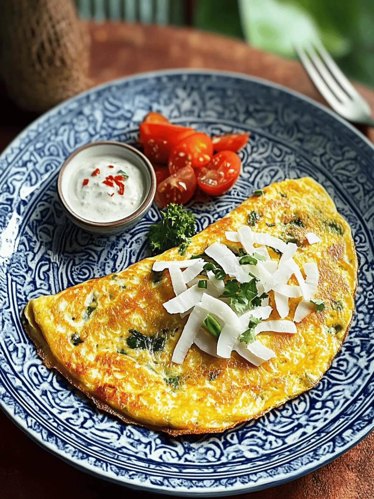 Kerala-Style Spicy Coconut-Ginger Omelette
