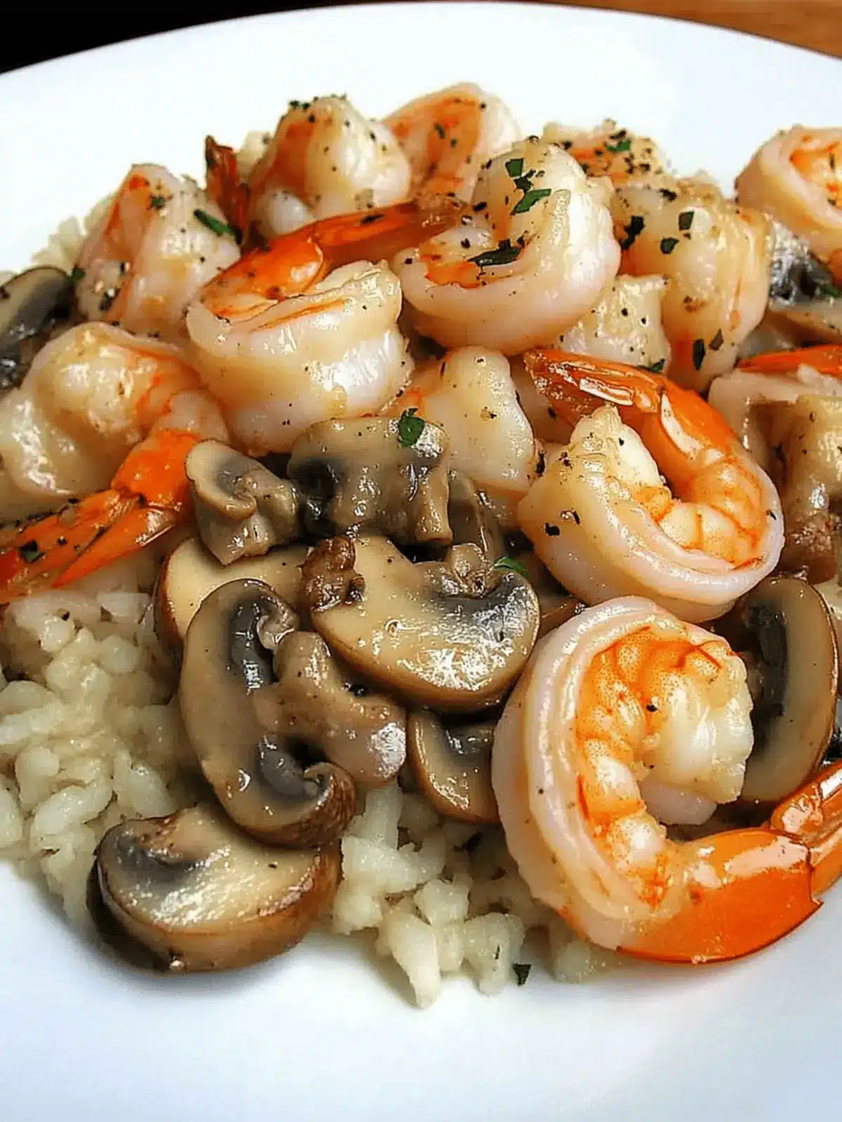 Stir Fried Shrimp and Mushrooms