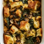 Cheesy Spinach and Mushroom Breakfast Stuffing
