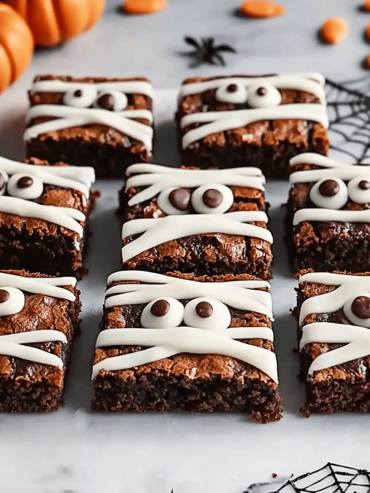 Fun Halloween Mummy Brownies: A Spooky Sweet Surprise! 4 Fun Halloween Mummy Brownies