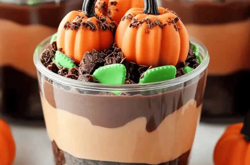 Chocolate Pumpkin Patch Dirt Cups: A Fun No-Bake Treat 1 Chocolate Pumpkin Patch Dirt Cups