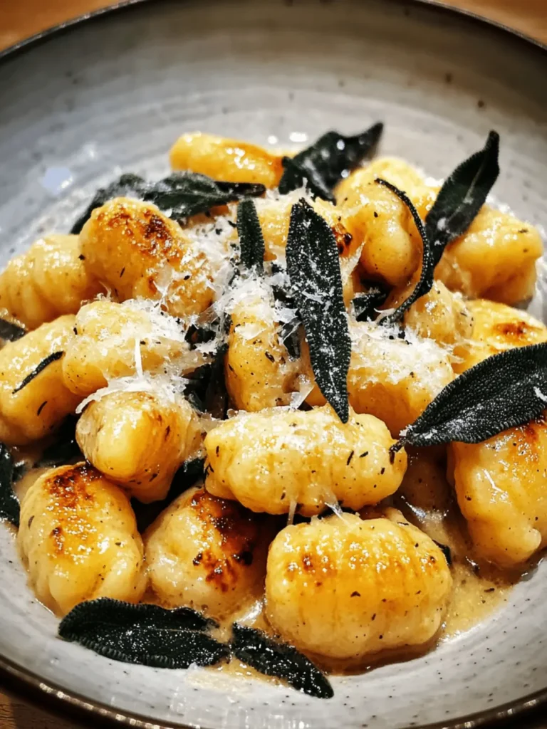 Pumpkin Gnocchi Brown Butter Sage