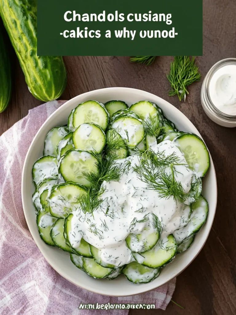 Creamy Dill Cucumber Salad with Sour Cream for a Summer Refresh 4 Creamy Dill Cucumber Salad with Sour Cream and Fresh Baby Dill
