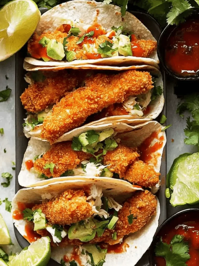 Crunchy chicken taco fingers (baked!)