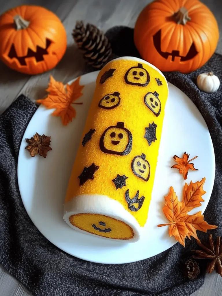 Sweet Halloween Pumpkin Roll with Creamy Filling Delight 2 Sweet Halloween Pumpkin Roll