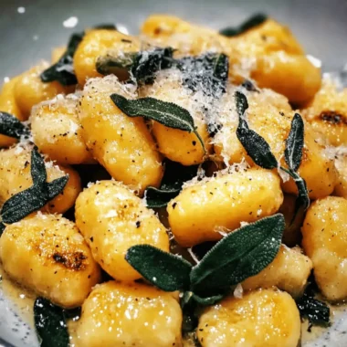 Pumpkin Gnocchi Brown Butter Sage