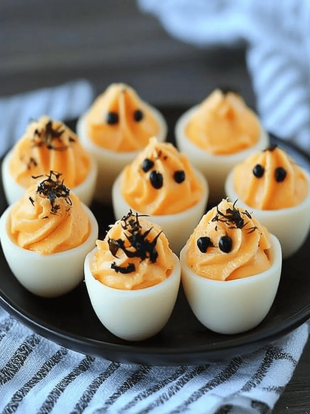 Halloween Deviled Tea Eggs: A Spooky Twist on a Classic! 3 Halloween Deviled Tea Eggs