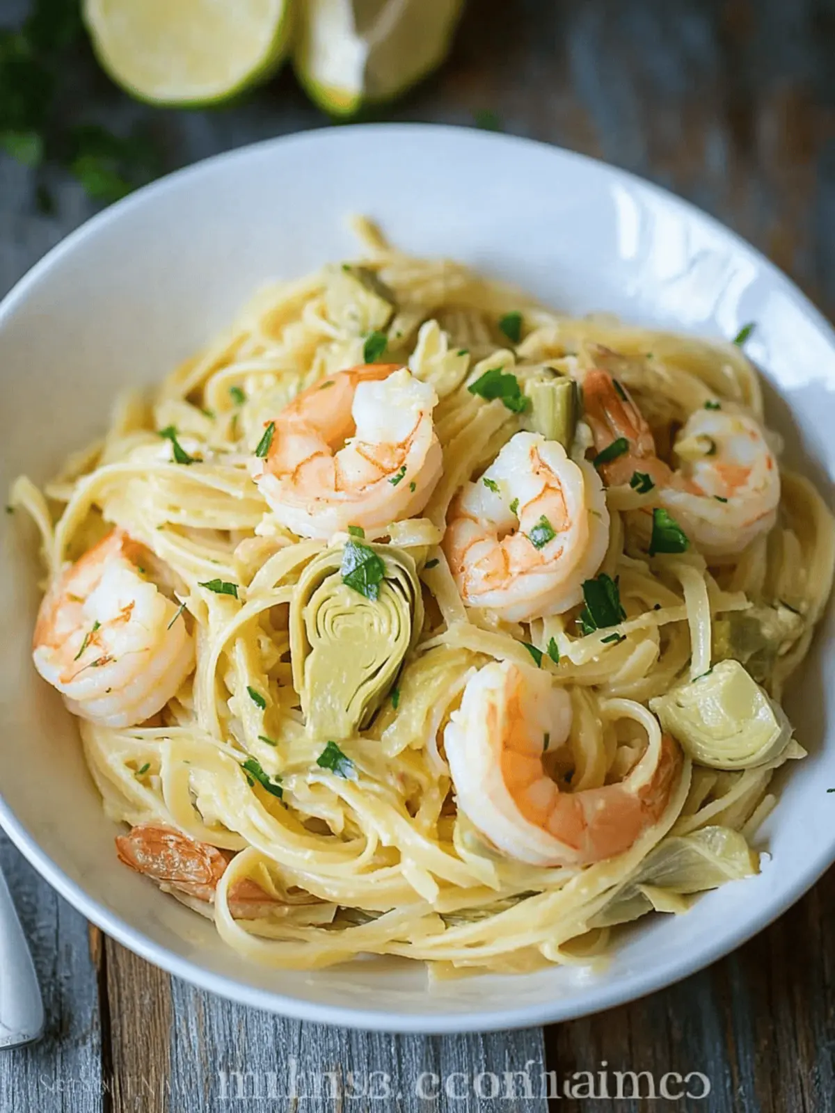 Shrimp and Artichoke Linguine Recipe