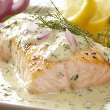 Rockin' Salmon With Creamy Herb Sauce
