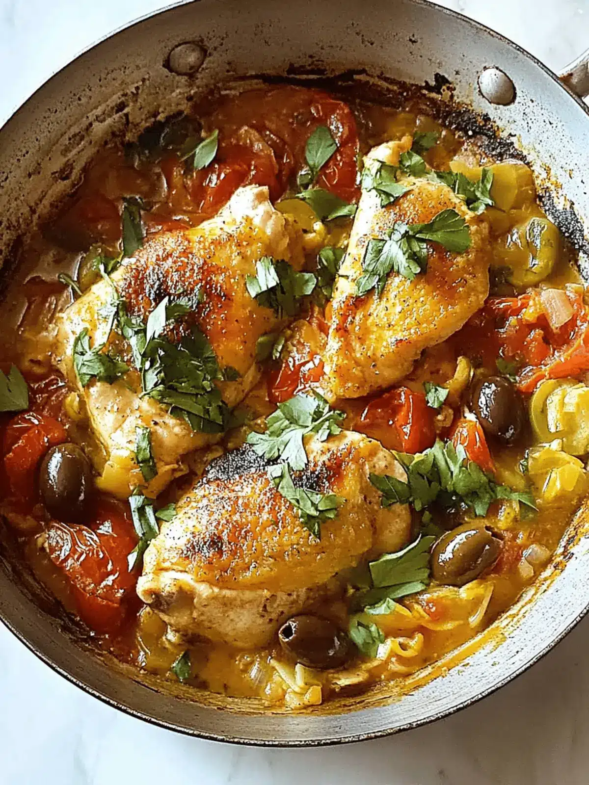 Chicken Provencal (With Tomatoes and Olives)