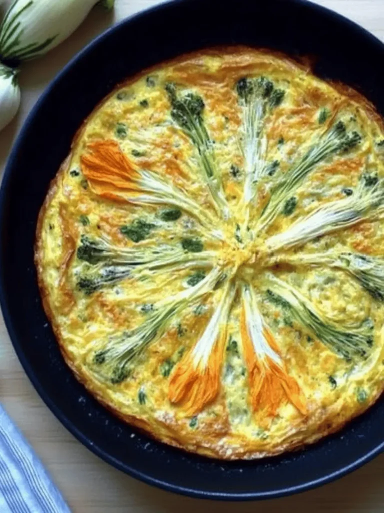 Savory Squash Blossom Frittata for a Delightful Brunch 3 Squash Blossom Frittata