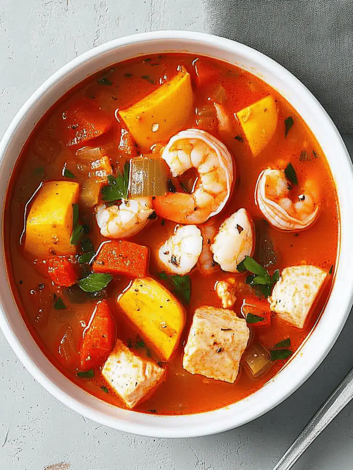 Delicious Seafood Soup Loaded with Salmon and Shrimp 2 Seafood Soup