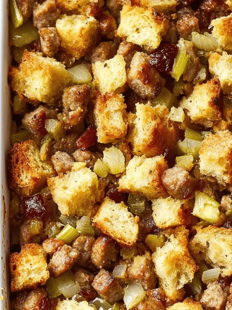 Savory Sausage Stuffing with Cranberries You’ll Love 3 Sausage Stuffing