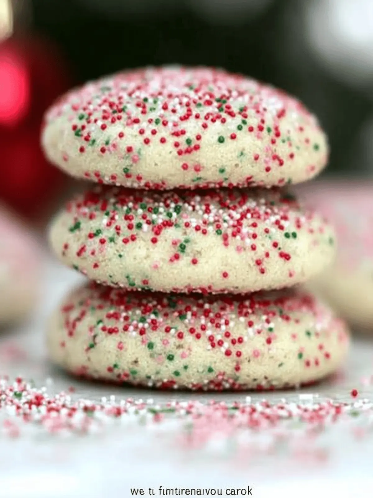 Soft Christmas Sprinkle Cookies
