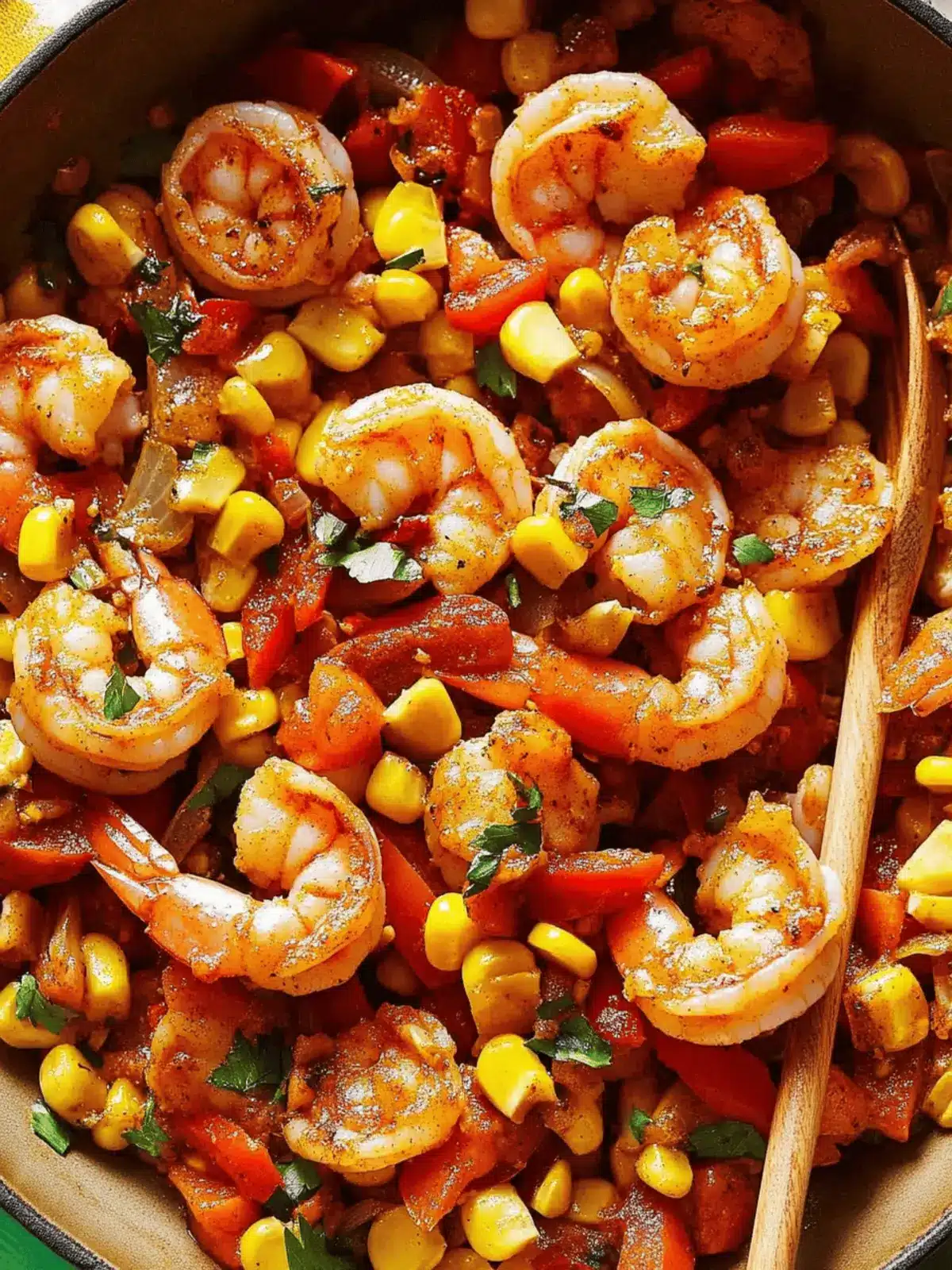 Cajun Shrimp with Bell Peppers & Corn