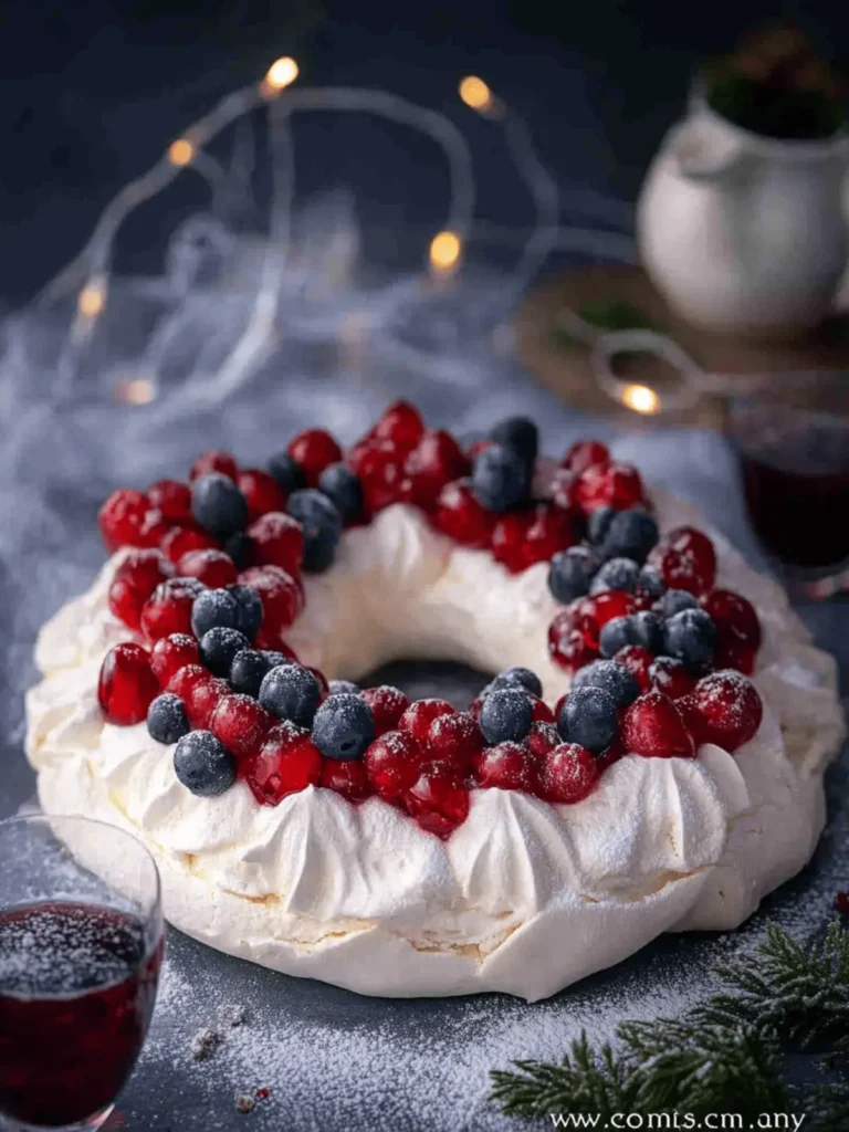 Delightful Christmas Pavlova Wreath That Steals the Show 2 Christmas Pavlova Wreath
