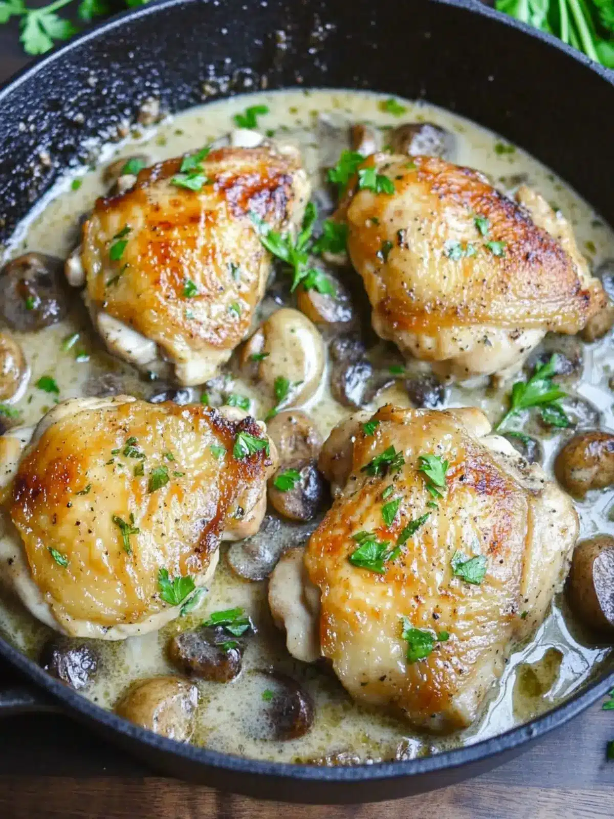 Chicken Thighs Marsala