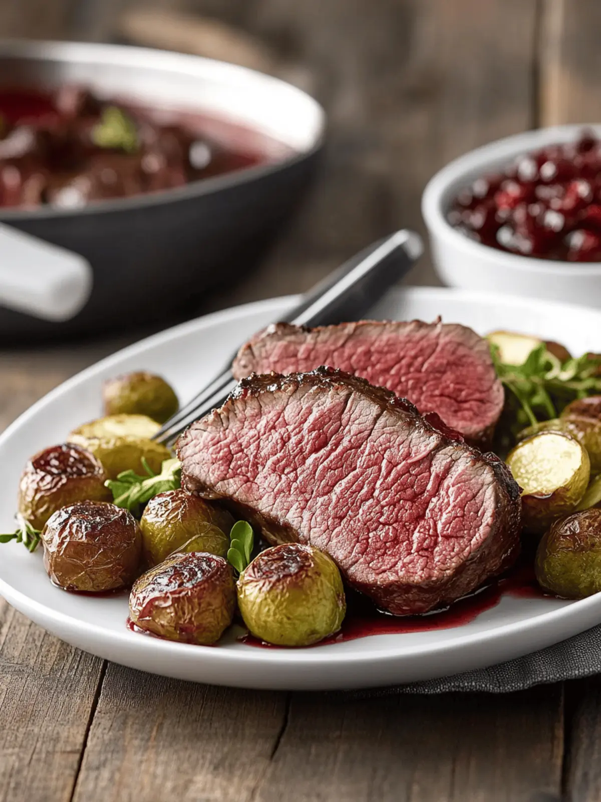 Classic Beef Tenderloin Roast with Cranberry Drizzle