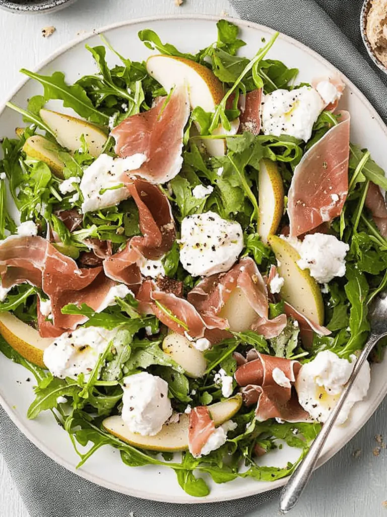 Prosciutto, Pear & Burrata Salad