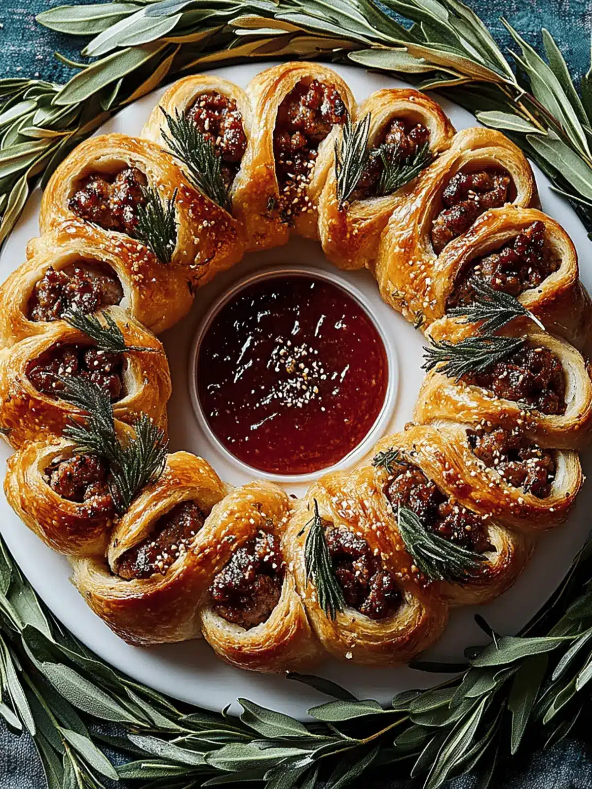 Sausage Roll Wreath
